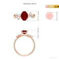 thumbnail image 5 of ANGARA Lab Grown 1.25 Ct Oval Ruby Butterfly Engagement Ring for Women in 14K Rose Gold (Size-8x6mm) | July Birthstone, Birthday, Anniversary, Jewelry Gift for Women | Lab-Grown Ruby Ring, 5 of 7