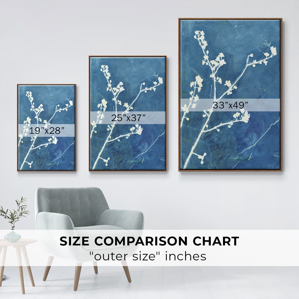 Believe Framed Premium Gallery Wrapped Canvas - Ready to Hang - 27 x 41 - Walnut Floating Frame