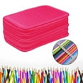 thumbnail image 4 of Portable 72 Slots Pencil Case with Zipper Pencil Wrap Pouch 4 Layers Pen Case Pencil Bag for Pens Markers Art Supplies Rosa Gloria Estuche, 4 of 9