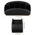 thumbnail image 4 of Fintie TV Remote Control Holder Desktop Organizer - PU Leather Storage Caddy with 5 Compartments Fits Office Supplies, Makeup Brush, Black, 4 of 8