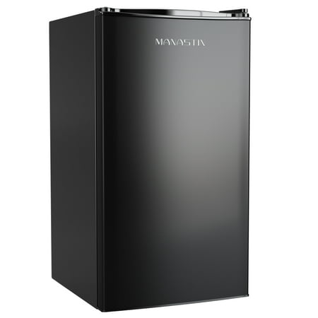 Manastin 3.2 Cu.ft Mini Fridge Energy Saving Compact Refrigerator with Reversible Door, Black