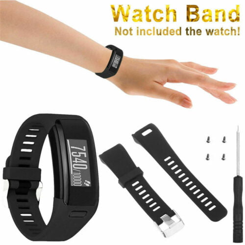 Silicone Band Strap Bracelet Wrist Band&Tool For Garmin Vivosmart HR New 