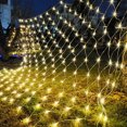 thumbnail image 1 of Cadena de Luces de Red, 192 Luces de Red LED 3M X 2M 8 Modos de Energía a Prueba de Agua, Regulable para Dormitorio Navidad Boda Fiesta Hogar Jardín, Blanco Cálido, 1 of 5
