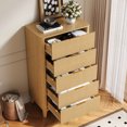 thumbnail image 2 of TOKSOM 45.2" Tall 5-Drawer Dresser, Natural Wood Chest of Drawers for Bedroom, Living Room & Kitchen | Slim Storage Cabinet with Smooth Gliding Drawers, Space-Saving Organizer (25 lbs/Drawer), 2 of 5