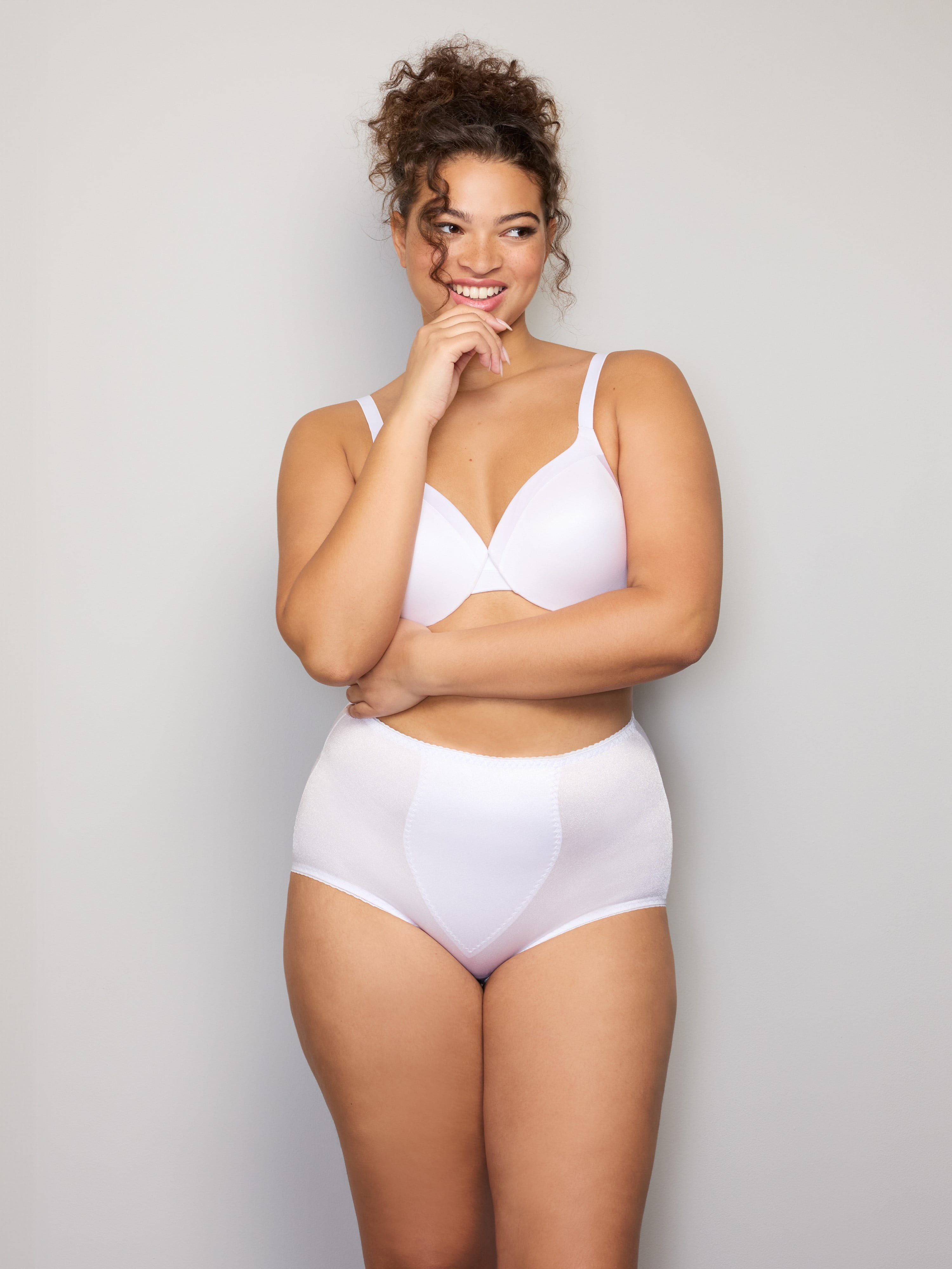 Cupid Women's 2-Pack Light Control Shapewear Panty Briefs with Tummy Panel, Sizes M-2XL