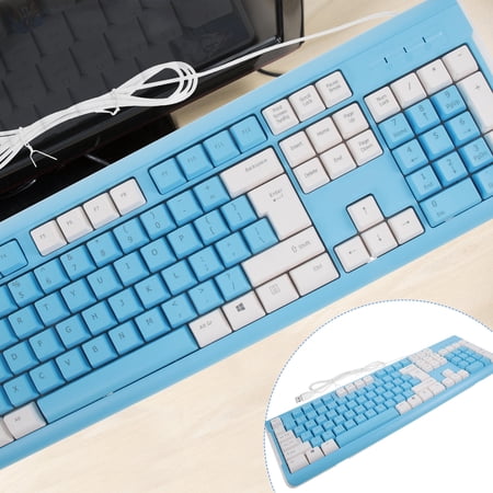 Phenofice High Performance Blue Gaming Keyboard USB Keyboard for Laptop and Desktop