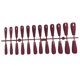 thumbnail image 2 of Seitruly 24 piezas de barniz para uñas postizas, cubierta completa Extra larga, puntas de uñas artificiales, suministros de manicura, accesorios para Arte de uñas vino rojo Seitruly CE012051-12, 2 of 6