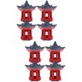thumbnail image 3 of unbranded 8 pcs Resin Pavilion Mini Statue Resin Lantern Zen Style Pagoda Pavilion Yard Bonsai Decoration, 3 of 8