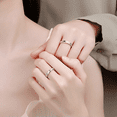 thumbnail image 2 of L.YY Matching Couple Rings for Him and Her Open Band Simple Design His & Hers Set, 2 of 4