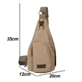 thumbnail image 2 of Canvas Sling Bag Crossbody Backpack Hiking Daypack Rucksack for Men Women Outdoor Cycling Travel, 2 of 5