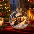 thumbnail image 4 of Christmas Ornament Ball with Mini Scene Hanging Decoration Plastic Ball for Tree Window Mantel Fireplace multicolor, 4 of 6