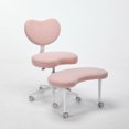 thumbnail image 5 of Office Chairs Meditation Chair Plus, Cross Legged Chair with Wheels, ADHD Chair, Criss Cross Desk Chair with Lumbar Support and Adjustable Stool, Flexible Design for Fidgety Sitters, Pink,Mesh Office, 5 of 27