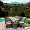 thumbnail image 4 of Best Choice Products 7.5ft Heavy-Duty Outdoor Market Patio Umbrella w/ Push Button Tilt, Easy Crank - Seaglass, 4 of 8