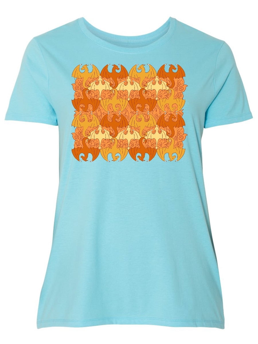 Orange Dragons Tessellation Pattern 