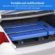 Homasy 6 Wheels Foldable Portable Trolley, Foldable Carrying Trolley, 270Kg Load Capacity Adjustable Handle Trolley with Elastic Cord for Cargo Handling, Shopping, Office Use