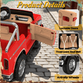 thumbnail image 3 of TOKTOO 24V Licensed 1973 Ford F-150 2 Seater Ride On Truck for Kids, Electric Ride On Car with Parent Remote Control, 400W Powerful Wheel, LED Lights, Music Player, Ages 3–8, Red, 3 of 9