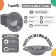thumbnail image 4 of Exquisite 12 oz Silver Plastic Disposable Party Bowls, 100 Count, 4 of 12