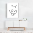thumbnail image 2 of rhino one line - menace - Line Drawing Line Art Abstract Minimalist Modern Art Black and White Wildlife Animal White Framed Wall Art Print 6 x 8 inches, 2 of 3
