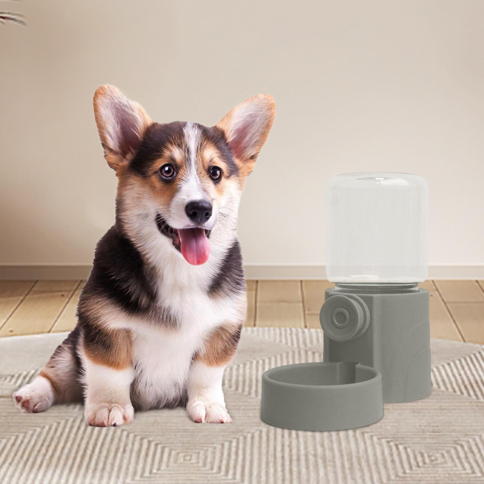 Bvdfgk Dog Cat Automatic Feeder Feeding Container Large Capacity Cage Hanging Dispenser Gray Water Dispenser