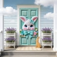 thumbnail image 4 of A Easter Door Curtain 35.4X70.9 Inch Bunny Egg Print Door Cover With Ribbon For Home Entryway Spring Party Decor Easy Install, 4 of 7