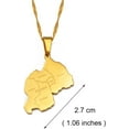 thumbnail image 5 of Map of Rwanda Pendant Necklaces - Charm Ethnic African Thin Chain Necklaces,Gold Color Patriotic Maps Flag Hip Hop Jewelry for Women Men Party Gift, 5 of 5