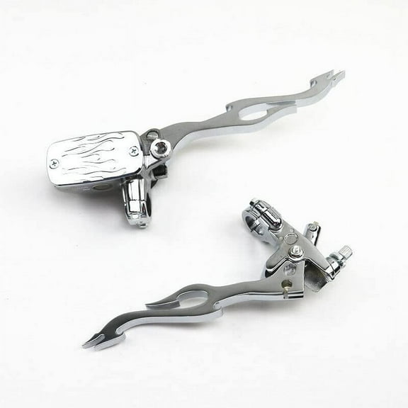 Flame 7/8" 22mm Brake Clutch Lever Cruiser Chopper Custom Bobber Motorcycle