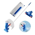 thumbnail image 3 of Yulucky Salvage Net Portable Swimming Pool Vacuum Cleaner with Leaf Rake Skimmer Mesh Frame Net and 5 Assembly Rods Blue Home & Garden|Plastic,A, 3 of 8