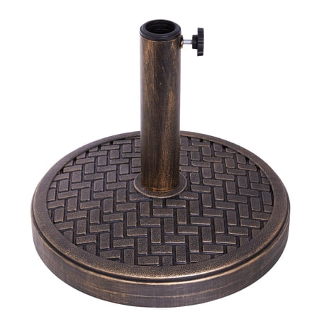 Backyard Expressions 26.5 Lb Umbrella Stand, Patio Umbrella Base, 15 in Diameter