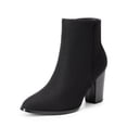 thumbnail image 1 of Botines DREAM PAIRS Anita para mujer en ante negro talla 7.5, 1 of 9