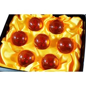 Set of Acrylic Miniature Dragon Balls - 1.7" Each with Collectible Storage Box