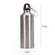 thumbnail image 2 of Botella de agua Hervidor portátil de aluminio para deportes al aire libre con tapa (400 ml) Plata, 2 of 6