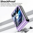 thumbnail image 4 of for Motorola Moto Razr+ 2023 Leather Case with Screen Protector, [Hinge Protection] Premium PU Leather Back Cover Hard PC Bumper Full Coverage Phone Case for Moto Razr Plus 2023 - Purple, 4 of 10