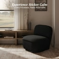 thumbnail image 4 of BELLEZE Modern Upholstered Swivel Accent Chair with Hidden Storage, 360° Rotating Chair, Easy Assembly Compact Chair for Living Room, Bedroom, Office, Space-Saving Design - Black, 4 of 7