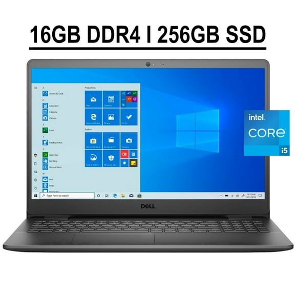 Dell Inspiron 15 3000 3501 Business Laptop 15.6" FHD Anti-glare WVA Display 11th Gen Intel Quad-Core i5-1135G7 16GB DDR4 256GB SSD Integrated Intel Iris Xe Graphics HDMI WiFi Webcam Win10 Black