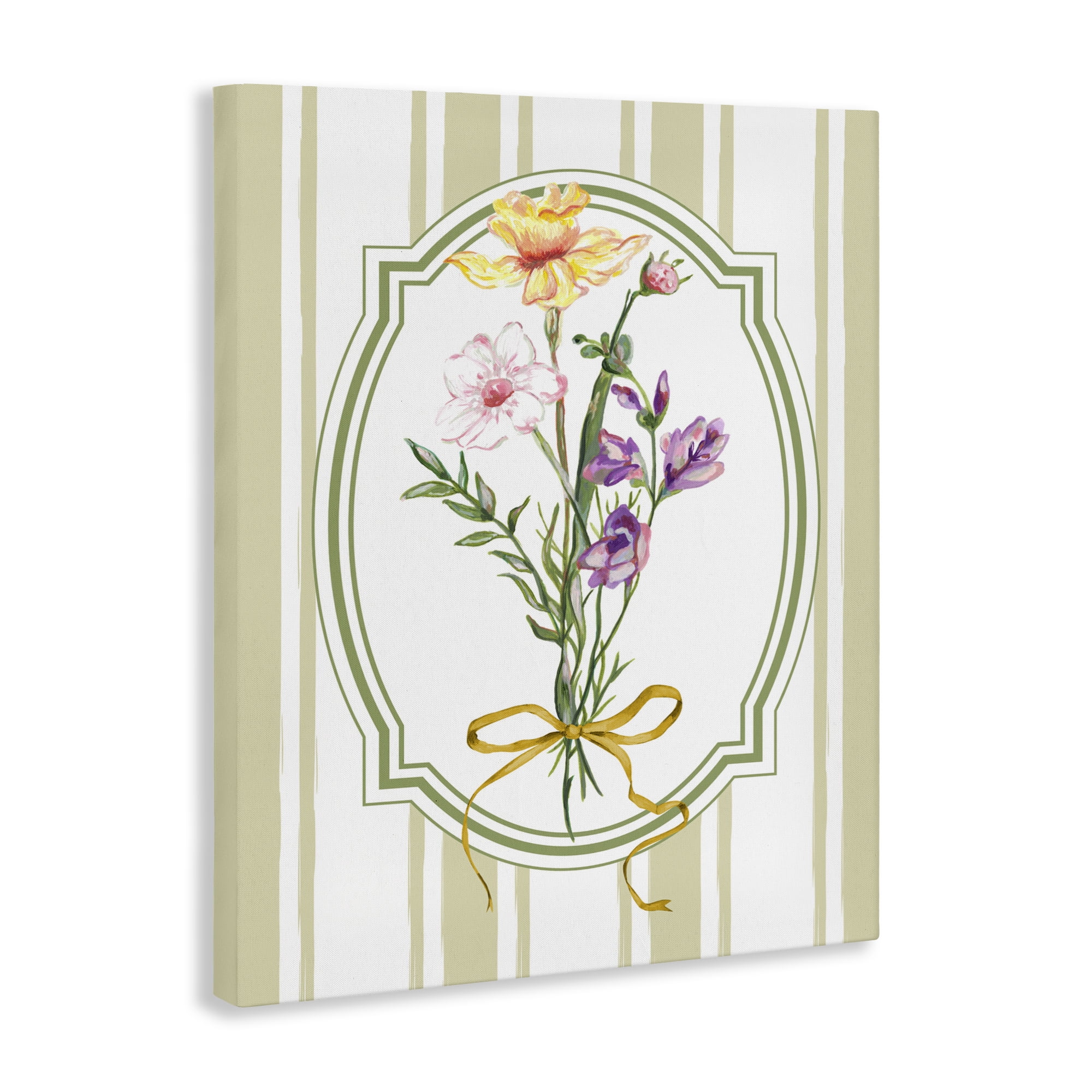 Vintage Wildflowers with Ribbon Canvas Wall Art, design by Adonna Ebrahimi