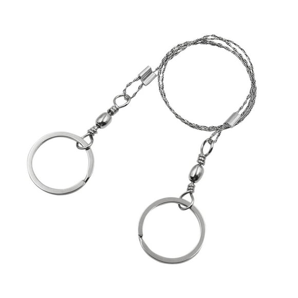 de alambre de acero inoxidable, manual de cuerda de acero para mochilero, senderismo y senderismo Plata