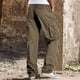 thumbnail image 2 of Pantalones informales de algodón para hombre, Pantalón recto, holgado, con bolsillo, elástico, de trabajo, de marca, otoño, 2 of 4