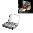 thumbnail image 3 of Best-6/8 Compartments Stainless Steel Condiment Container Lid W/ Storage Box B5N1, 3 of 5