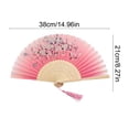 thumbnail image 3 of 2026 Traditional Chinese Folding Hand Fan,Portable Foldable Fan for Wedding,Dance,Party,Performance, Cherry Blossom and Butterfly Design, Silk and Bamboo Construction, Decorative Tassel,1PC, 3 of 6