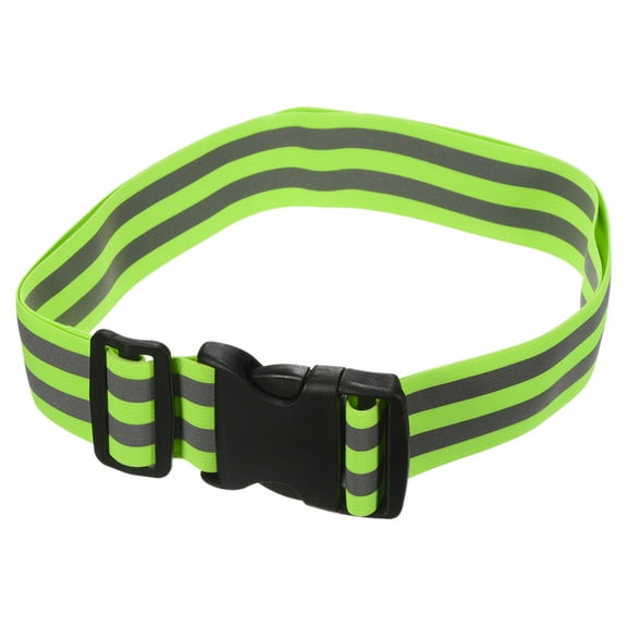 Unique Bargains High Visibility Night Caution Reflective Belt Bands Green 26x2 Inch