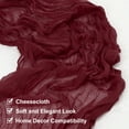 thumbnail image 3 of 2 Paquetes de Caminos de Mesa de Gasa Color Vino Rojo 35.4" x 118" Caminos de Mesa Rústicos para Bodas y Fiestas, (10 Pies), 3 of 6