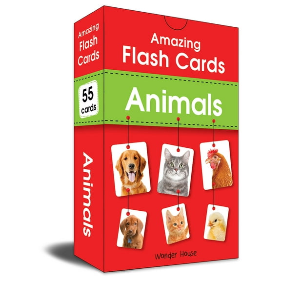 Amazing Flash Cards Animals: Early Development of Preschool Toddler (55 Cards), (Hardcover)