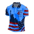 thumbnail image 3 of Men's 250th Anniversary USA Shirt - America 250 Flag Print Shirt USA 250th Anniversary Polo Shirts for Men, 3 of 3