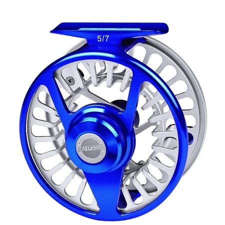 Fly Fishing 3+1 BB Wheel Blue & Silver Color Fly Fishing Reel CNC Machine Right & Left Handle Aluminum Fly Reel
