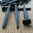 thumbnail image 5 of 2.5”- Wrought Head Iron Nails – Antique Black rustic restoration accent nails for hanging, furniture, cabins, shutters & flooring – Decorative clavos nails – Distinct wrought rose head – 2.5 in, 5 of 8
