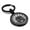Black, variant on Stainless Steel Laughing Buddha Good Luck Charm Round Medallion Keychain Circle Ring