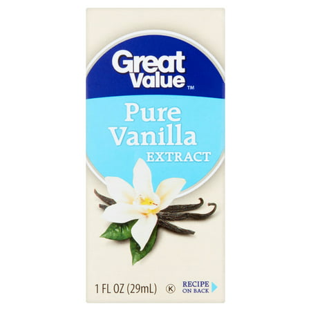 (2 Pack) Great Value Pure Vanilla Extract, 1 fl (Best Alcohol For Vanilla Extract)
