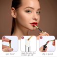 thumbnail image 3 of Pinceles de labios, paquete de 2 aplicadores de lápiz labial con tapa, reutilizables, ligeros, para mascarillas labiales, brillo labial, maquillaje, para mujeres y niñas (dorado), 3 of 5