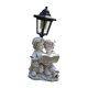 thumbnail image 4 of Figura de patio con luz solar, impermeable, bonita decoración, escultura de resina Niños niñas, 4 of 9