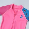 thumbnail image 6 of IBTOM CASTLE Kids Girls Full Wetsuit Rash Guard Swimwear Long Sleeve Zippper One Piece Swimsuit Summer Bathing Suit 7-8 Years Pink, 6 of 8